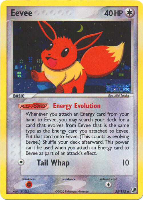 Eevee (55/115) (Stamped) [EX: Unseen Forces] | Eastridge Sports Cards & Games