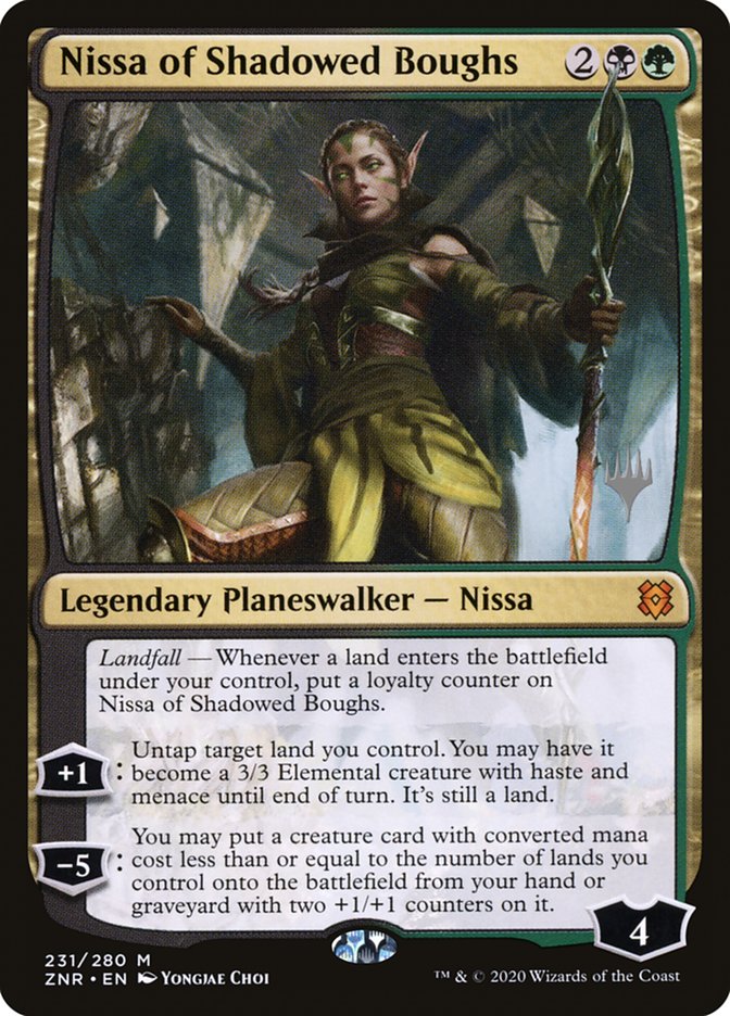 Nissa of Shadowed Boughs (Promo Pack) [Zendikar Rising Promos] | Eastridge Sports Cards & Games