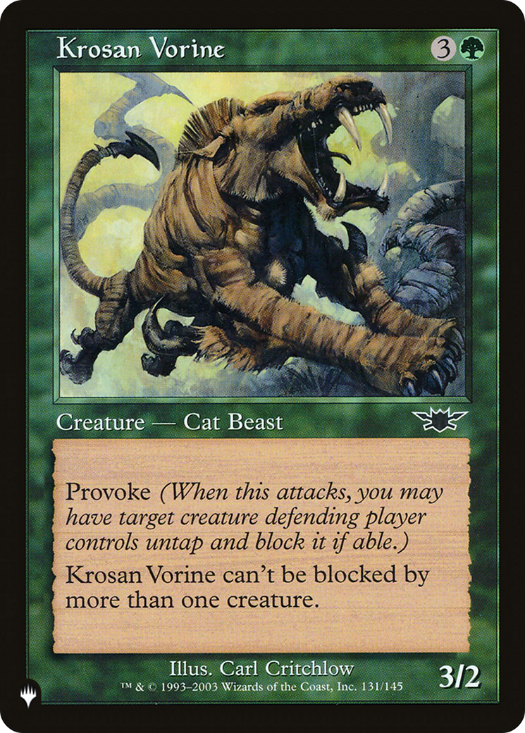 Krosan Vorine [The List] | Eastridge Sports Cards & Games