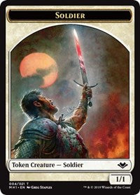 Soldier (004) // Wrenn and Six Emblem (021) Double-Sided Token [Modern Horizons Tokens] | Eastridge Sports Cards & Games