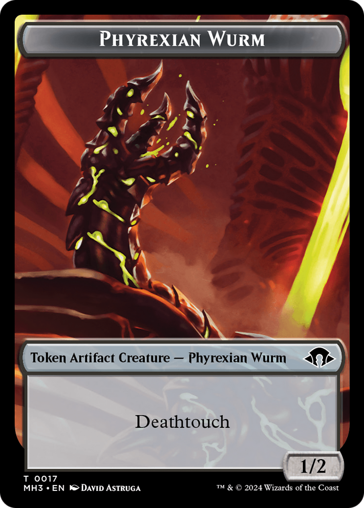 Phyrexian Germ // Phyrexian Wurm (0017) Double-Sided Token [Modern Horizons 3 Tokens] | Eastridge Sports Cards & Games