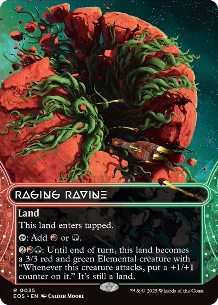 Raging Ravine (0035) (Borderless) [Edge of Eternities: Stellar Sights] | Eastridge Sports Cards & Games