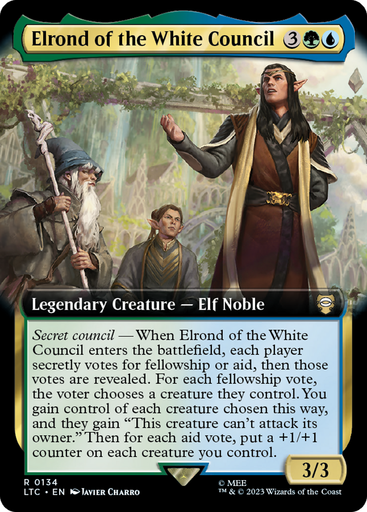 Elrond of the White Council (Extended Art) [The Lord of the Rings: Tales of Middle-Earth Commander] | Eastridge Sports Cards & Games