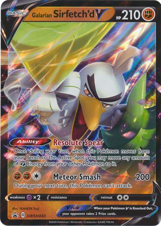 Galarian Sirfetch'd V (SWSH043) (Jumbo Card) [Sword & Shield: Black Star Promos] | Eastridge Sports Cards & Games