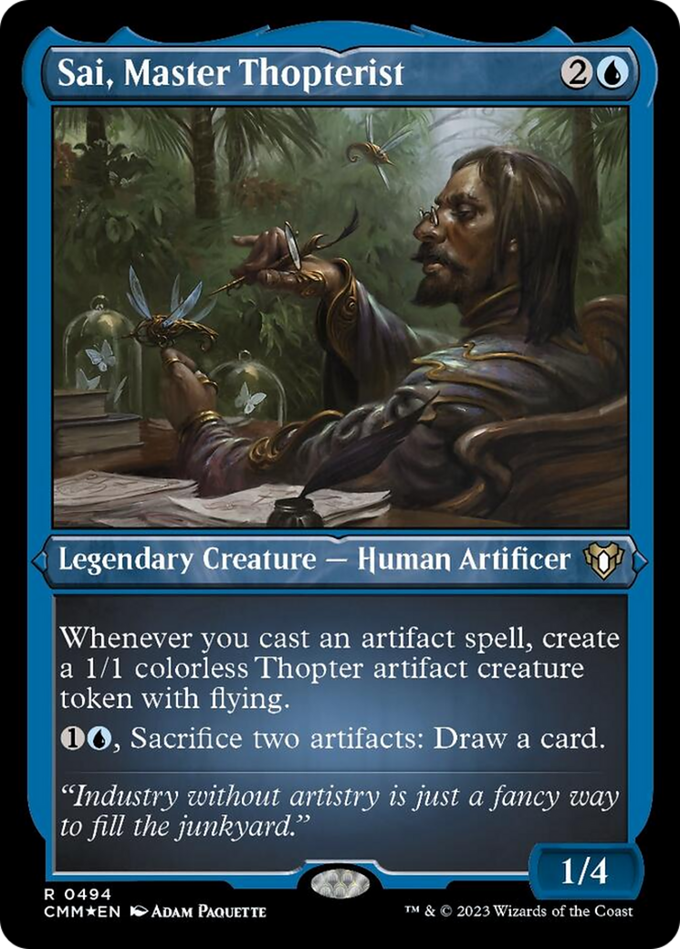 Sai, Master Thopterist (Foil Etched) [Commander Masters] | Eastridge Sports Cards & Games