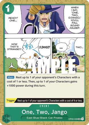 One, Two, Jango (OP03-039) - Pillars of Strength Pre-Release Cards