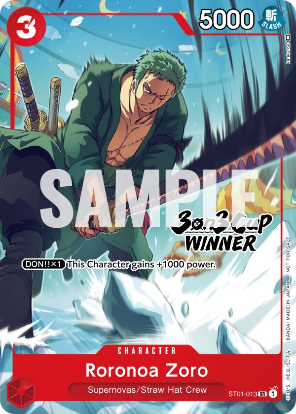 Roronoa Zoro (3-on-3 Cup) [Winner] [One Piece Promotion Cards] | Eastridge Sports Cards & Games