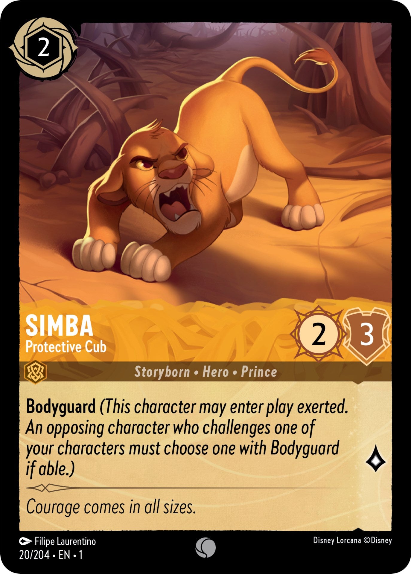Simba - Protective Cub (20/204) [The First Chapter] | Eastridge Sports Cards & Games