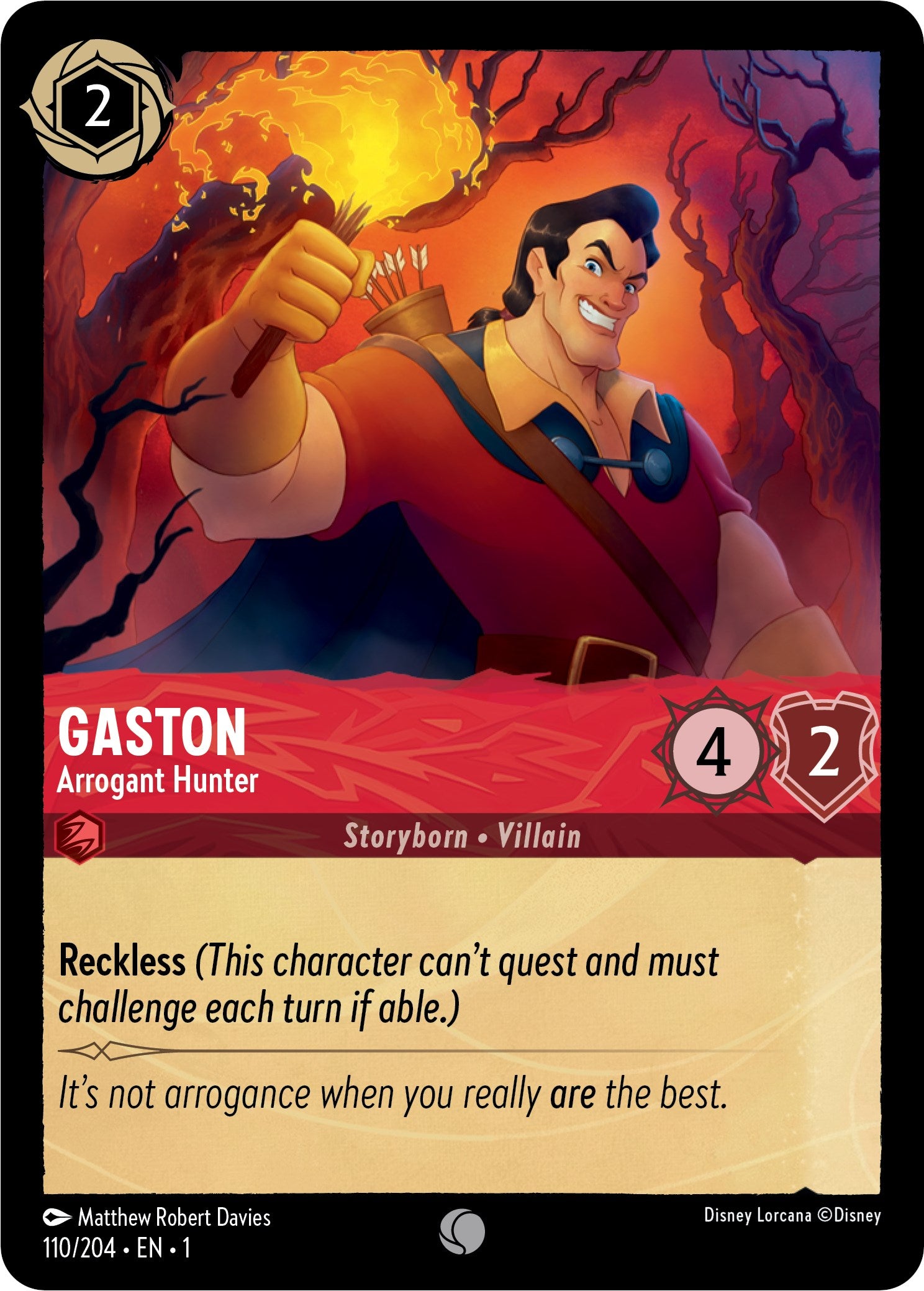 Gaston - Arrogant Hunter (110/204) [The First Chapter] | Eastridge Sports Cards & Games