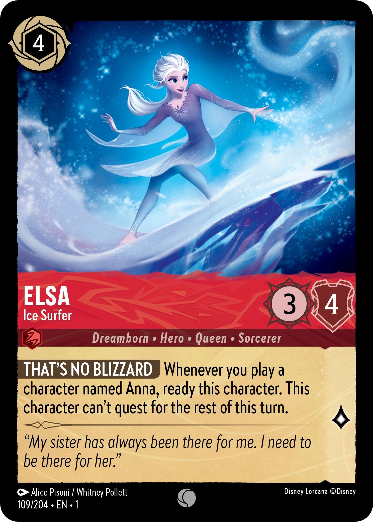 Elsa - Ice Surfer (109/204) [The First Chapter] | Eastridge Sports Cards & Games