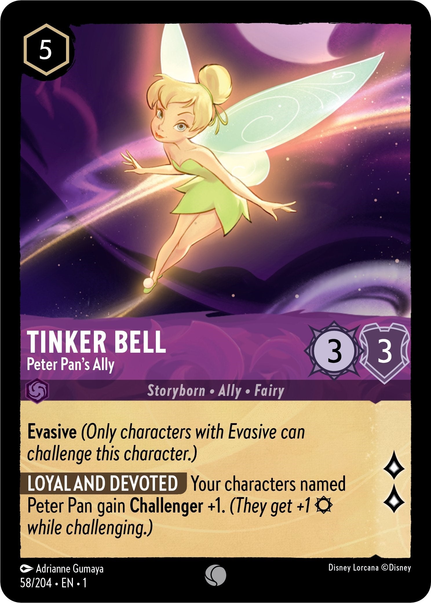 Tinker Bell - Peter Pan's Ally (58/204) [The First Chapter] | Eastridge Sports Cards & Games