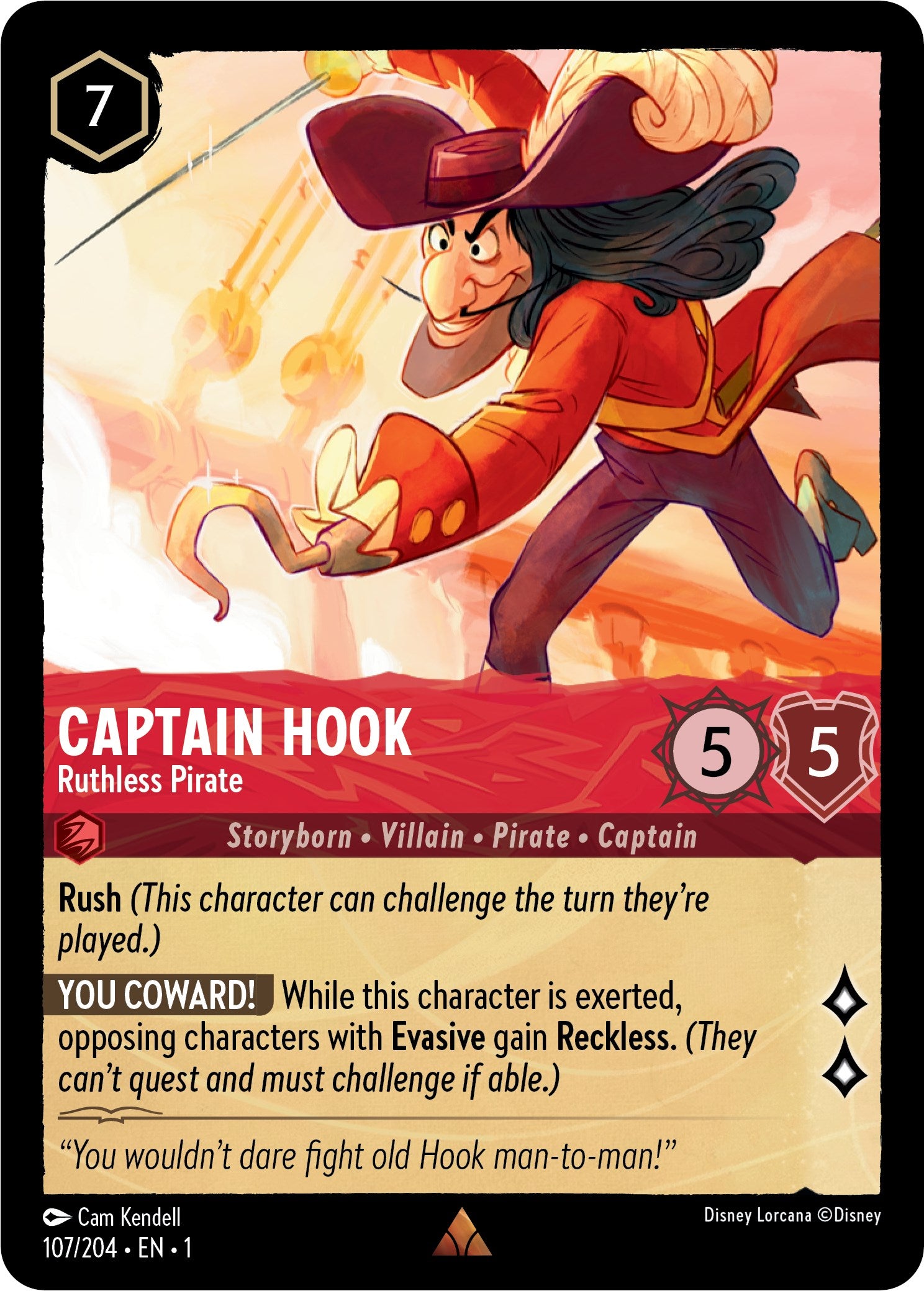 Captain Hook - Ruthless Pirate (107/204) [The First Chapter] | Eastridge Sports Cards & Games