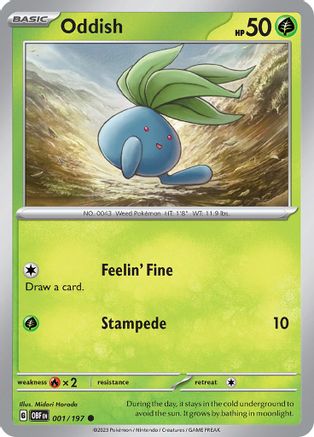 Oddish (001/197) [Scarlet & Violet: Obsidian Flames] | Eastridge Sports Cards & Games