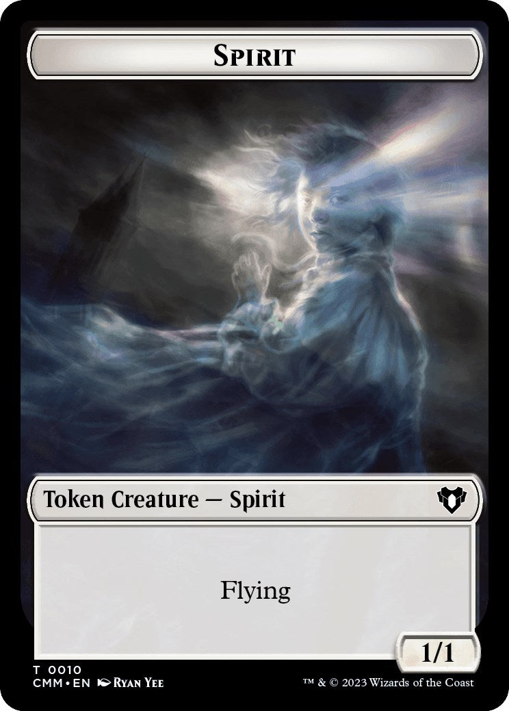Spirit (0010) // Cat (0005) Double-Sided Token [Commander Masters Tokens] | Eastridge Sports Cards & Games