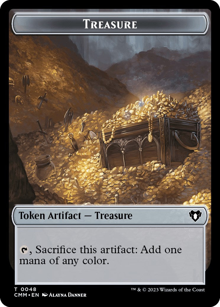 Treasure // Construct (0042) Double-Sided Token [Commander Masters Tokens] | Eastridge Sports Cards & Games