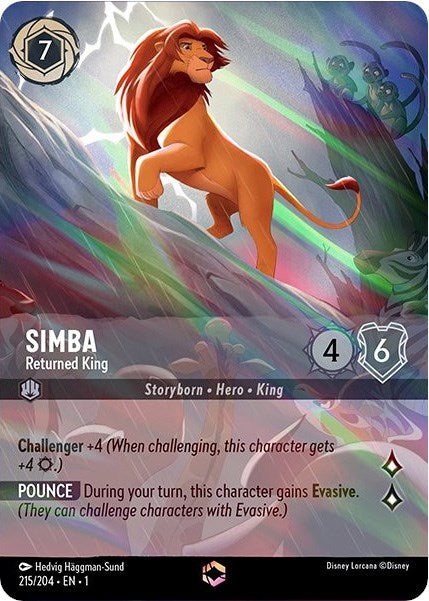 Simba - Returned King (Enchanted) (215/204) [The First Chapter] | Eastridge Sports Cards & Games