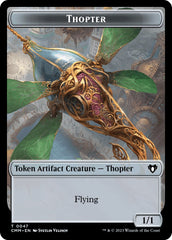 Thopter // Emblem - Daretti, Scrap Savant Double-Sided Token [Commander Masters Tokens] | Eastridge Sports Cards & Games