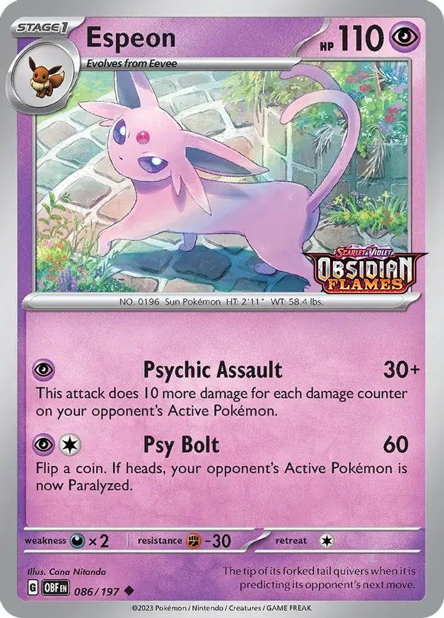 Espeon (086/197) (Best Buy Exclusive) [Scarlet & Violet: Black Star Promos] | Eastridge Sports Cards & Games