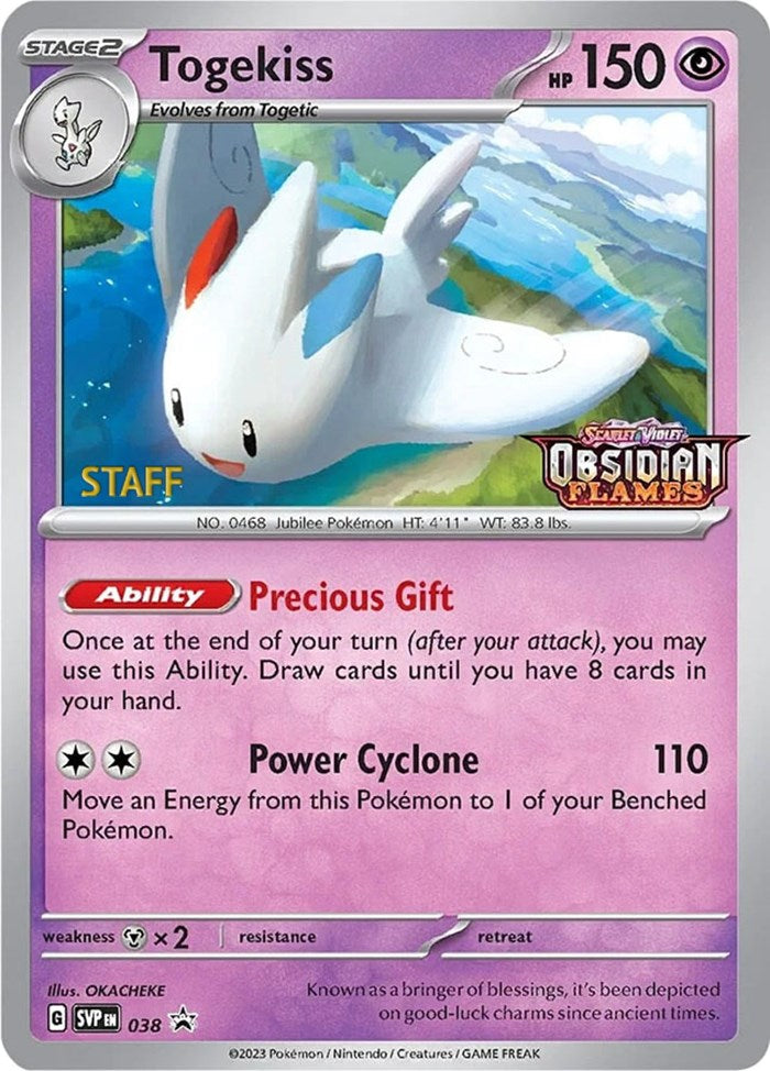 Togekiss (038) (Stamped) (Staff) [Scarlet & Violet: Black Star Promos] | Eastridge Sports Cards & Games