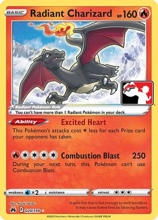 Radiant Charizard (020/159) [Prize Pack Series Three] | Eastridge Sports Cards & Games