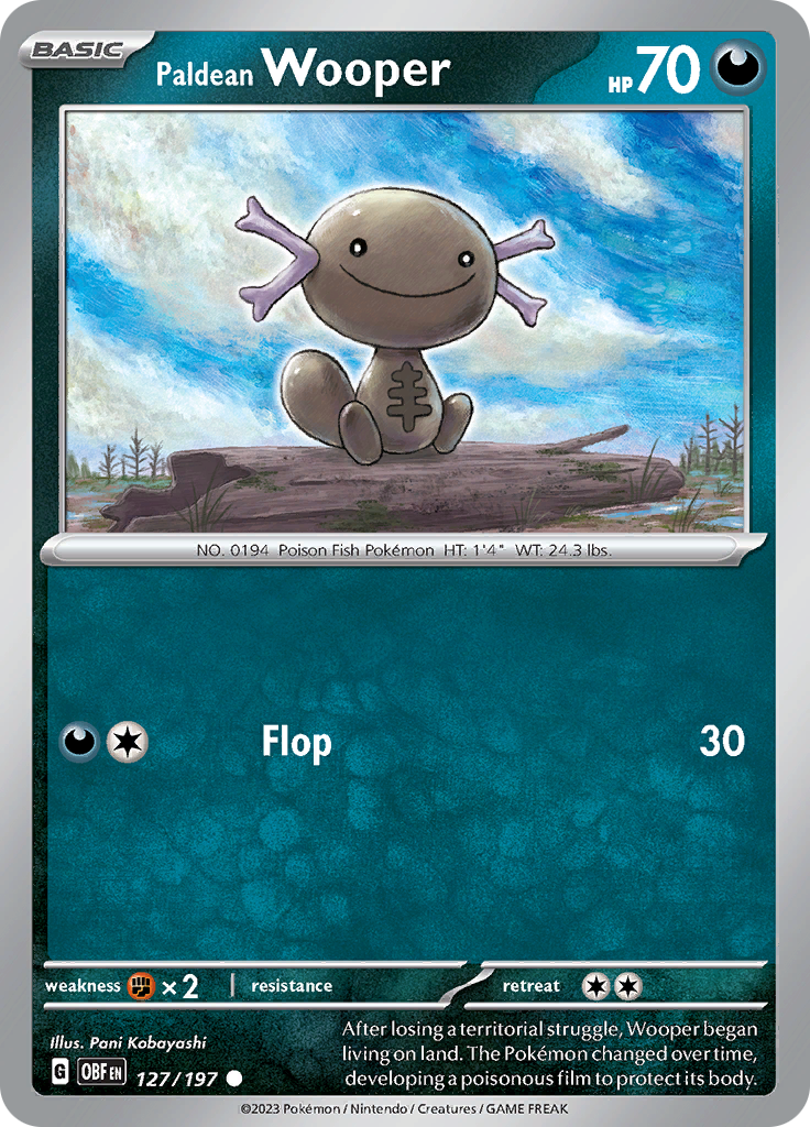 Paldean Wooper (127/197) [Scarlet & Violet: Obsidian Flames] | Eastridge Sports Cards & Games