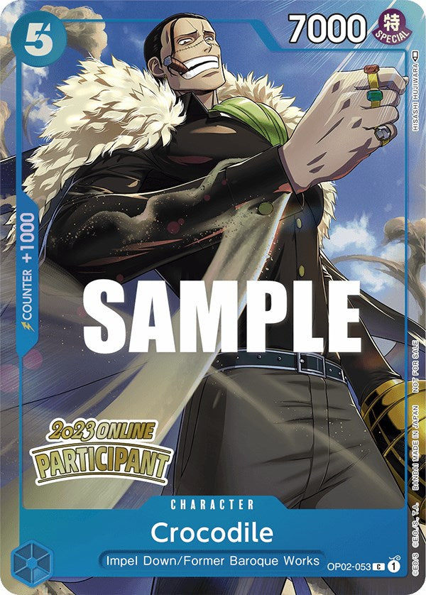 Crocodile (Online Regional 2023) [Participant] [One Piece Promotion Cards] | Eastridge Sports Cards & Games