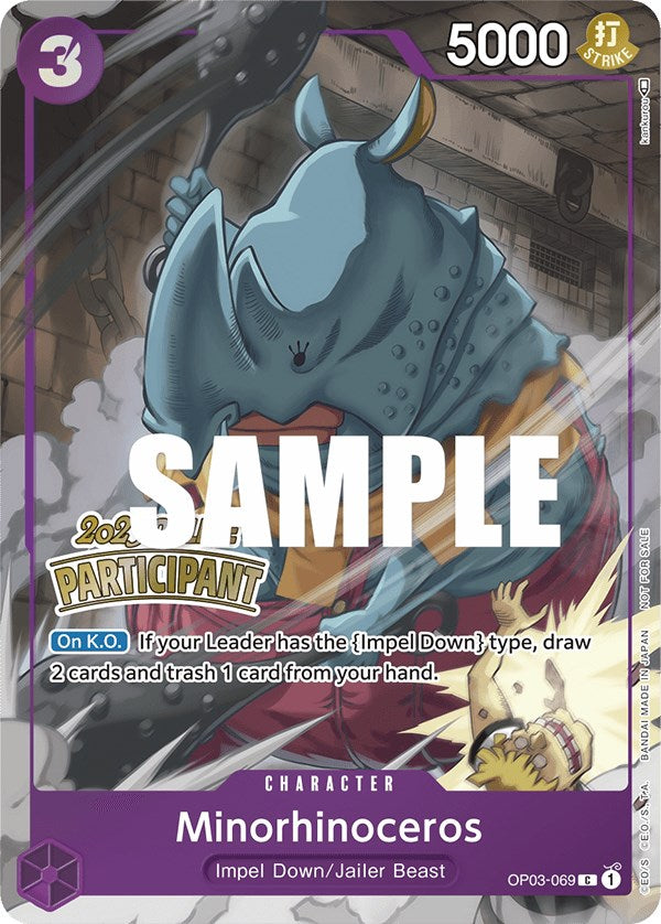 Minorhinoceros (Online Regional 2023) [Participant] [One Piece Promotion Cards] | Eastridge Sports Cards & Games
