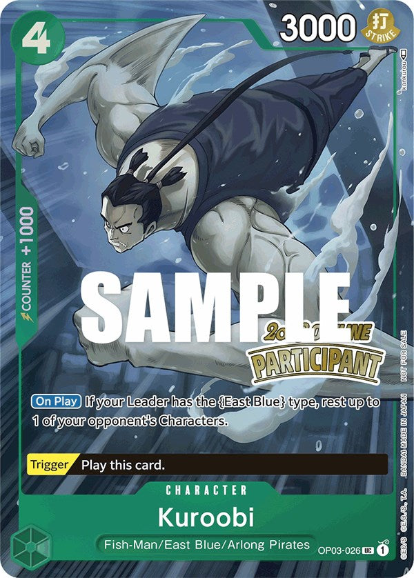 Kuroobi (Offline Regional 2023) [Participant] [One Piece Promotion Cards] | Eastridge Sports Cards & Games