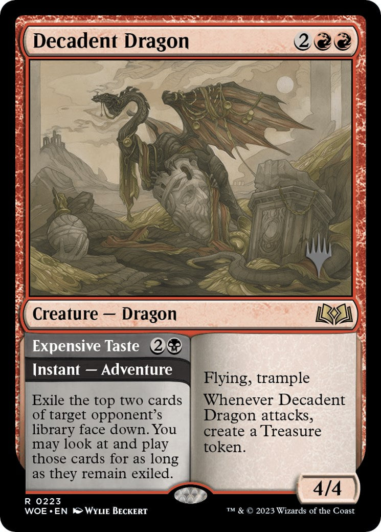 Decadent Dragon // Expensive Taste (Promo Pack) [Wilds of Eldraine Promos] | Eastridge Sports Cards & Games