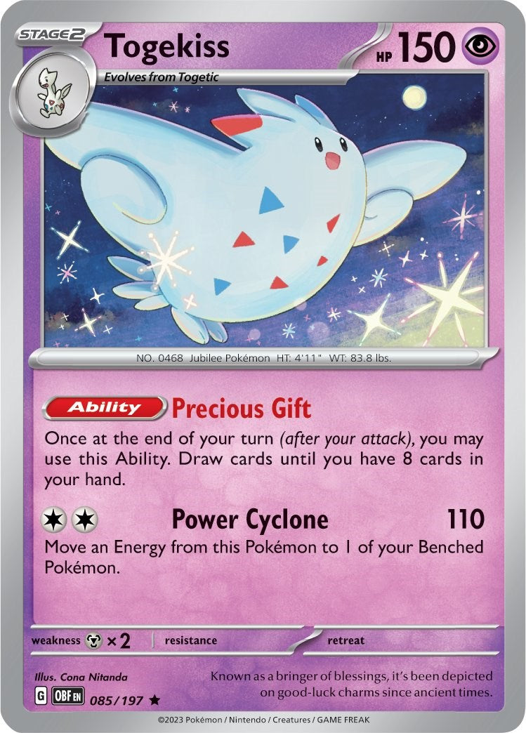 Togekiss (085/197) (Theme Deck Exclusive) [Scarlet & Violet: Obsidian Flames] | Eastridge Sports Cards & Games