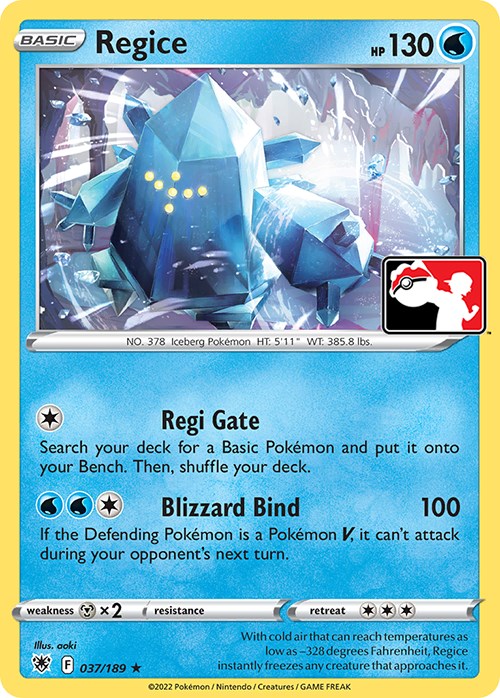 Regice (037/189) [Prize Pack Series Three] | Eastridge Sports Cards & Games