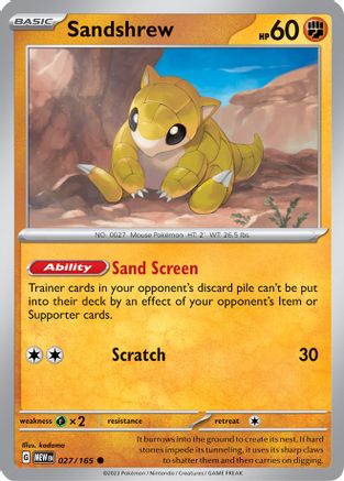 Sandshrew (027/165) [Scarlet & Violet 151] | Eastridge Sports Cards & Games