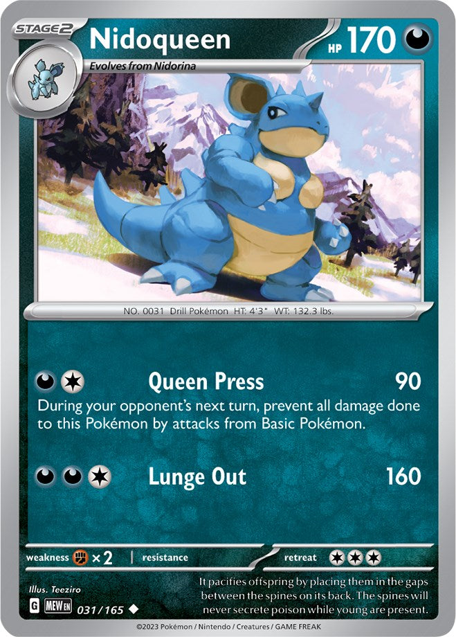 Nidoqueen (031/165) [Scarlet & Violet: 151] | Eastridge Sports Cards & Games