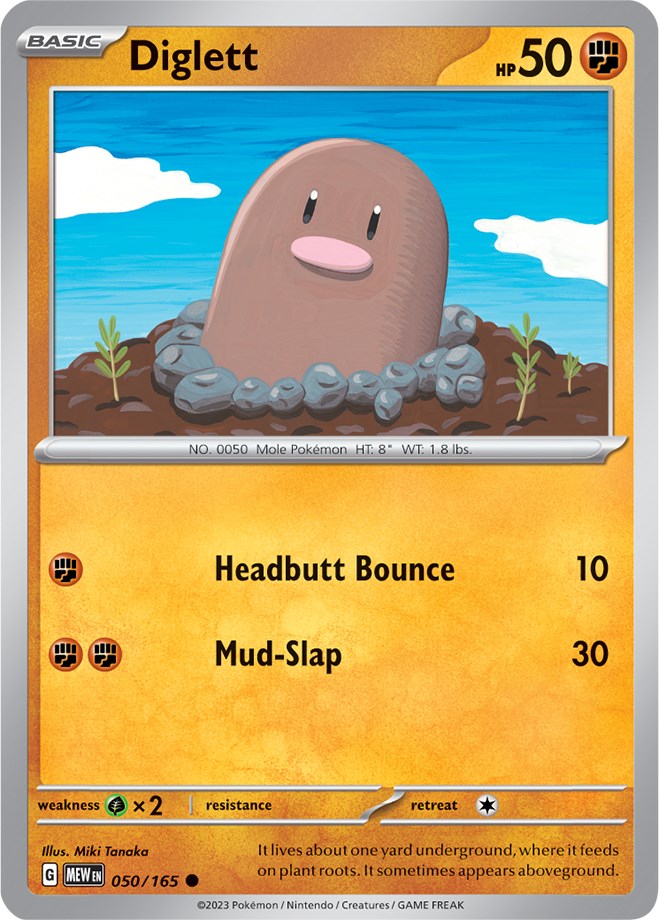 Diglett (050/165) [Scarlet & Violet: 151] | Eastridge Sports Cards & Games