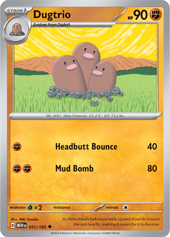 Dugtrio (051/165) [Scarlet & Violet: 151] | Eastridge Sports Cards & Games