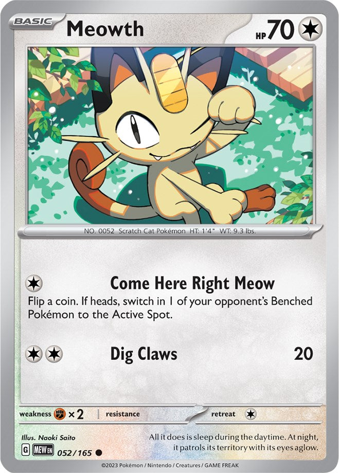 Meowth (052/165) [Scarlet & Violet 151] | Eastridge Sports Cards & Games