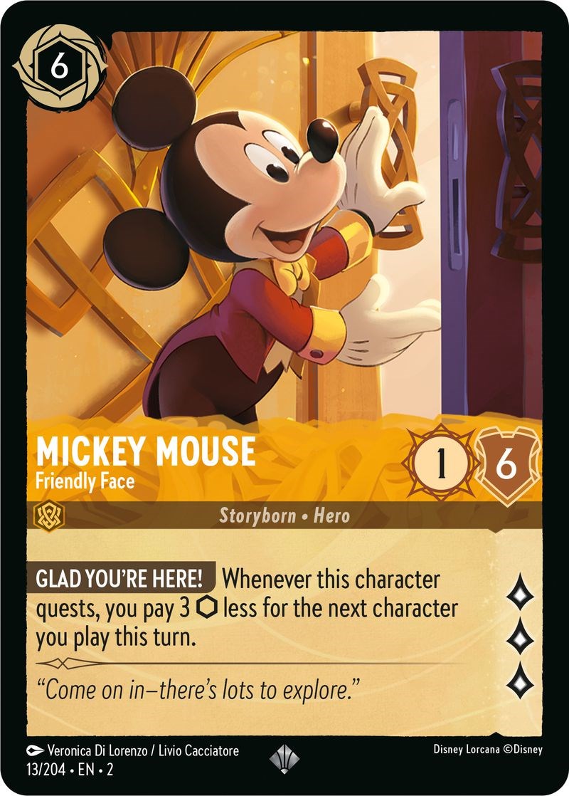 Mickey Mouse - Friendly Face (13/204) [Rise of the Floodborn] | Eastridge Sports Cards & Games
