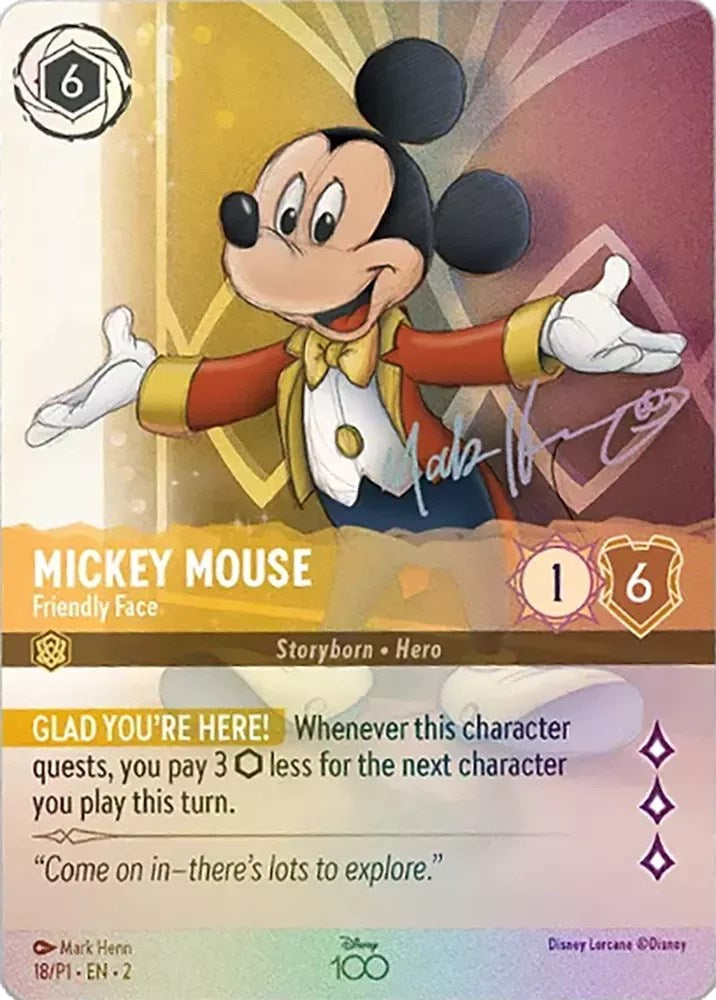 Mickey Mouse - Friendly Face (Enchanted) (18) [Disney100 Promos] | Eastridge Sports Cards & Games
