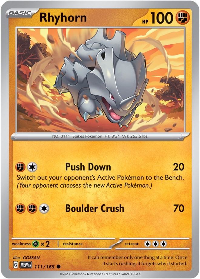 Rhyhorn (111/165) [Scarlet & Violet: 151] | Eastridge Sports Cards & Games