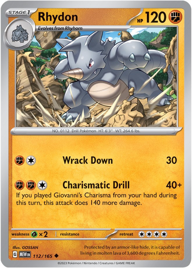 Rhydon (112/165) [Scarlet & Violet: 151] | Eastridge Sports Cards & Games