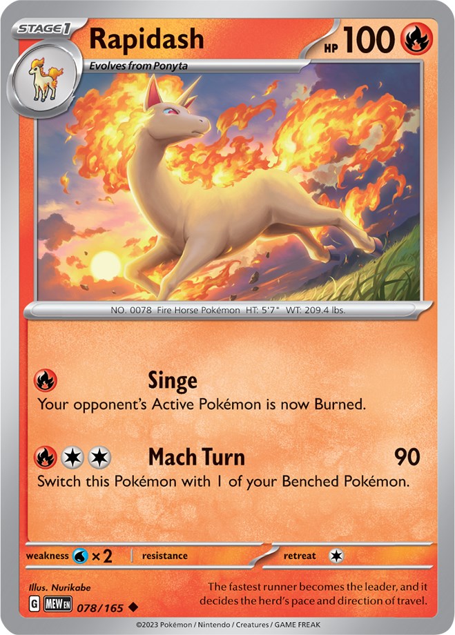 Rapidash (078/165) [Scarlet & Violet: 151] | Eastridge Sports Cards & Games