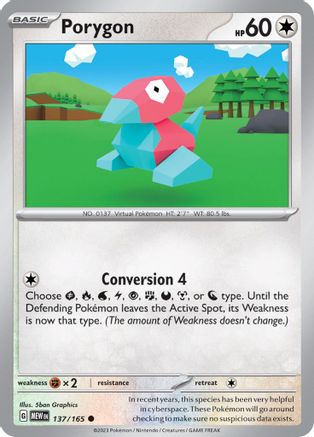 Porygon (137/165) [Scarlet & Violet 151] | Eastridge Sports Cards & Games