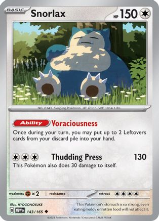 Snorlax (143/165) [Scarlet & Violet 151] | Eastridge Sports Cards & Games