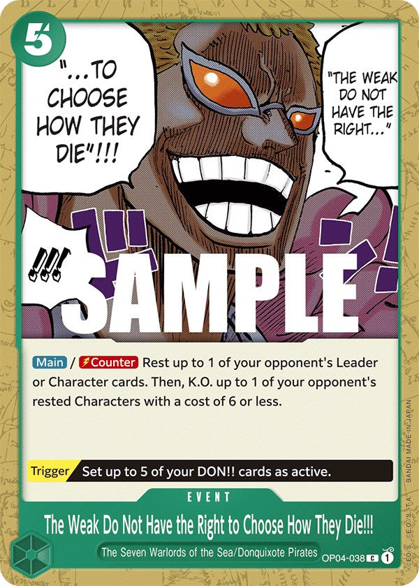 The Weak Do Not Have the Right to Choose How They Die!!! [Kingdoms of Intrigue] | Eastridge Sports Cards & Games
