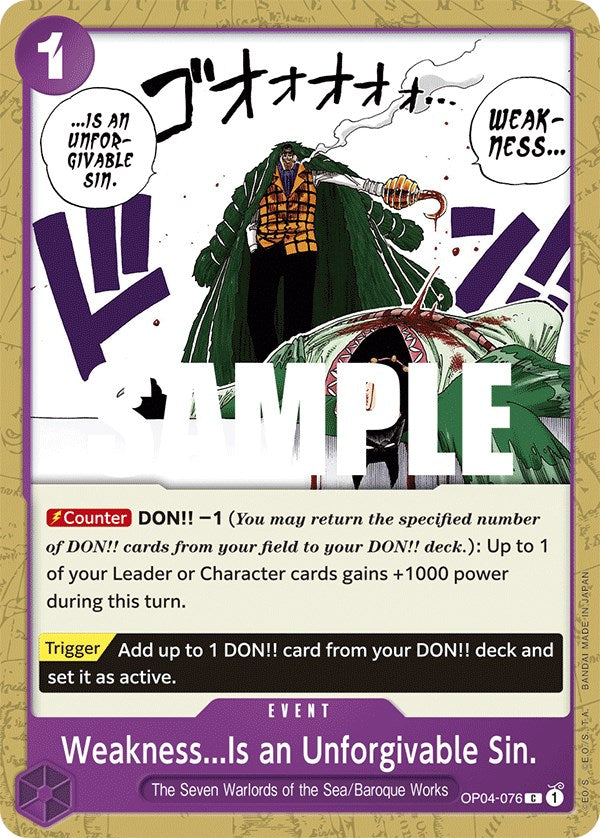 Weakness...Is an Unforgivable Sin. [Kingdoms of Intrigue] | Eastridge Sports Cards & Games