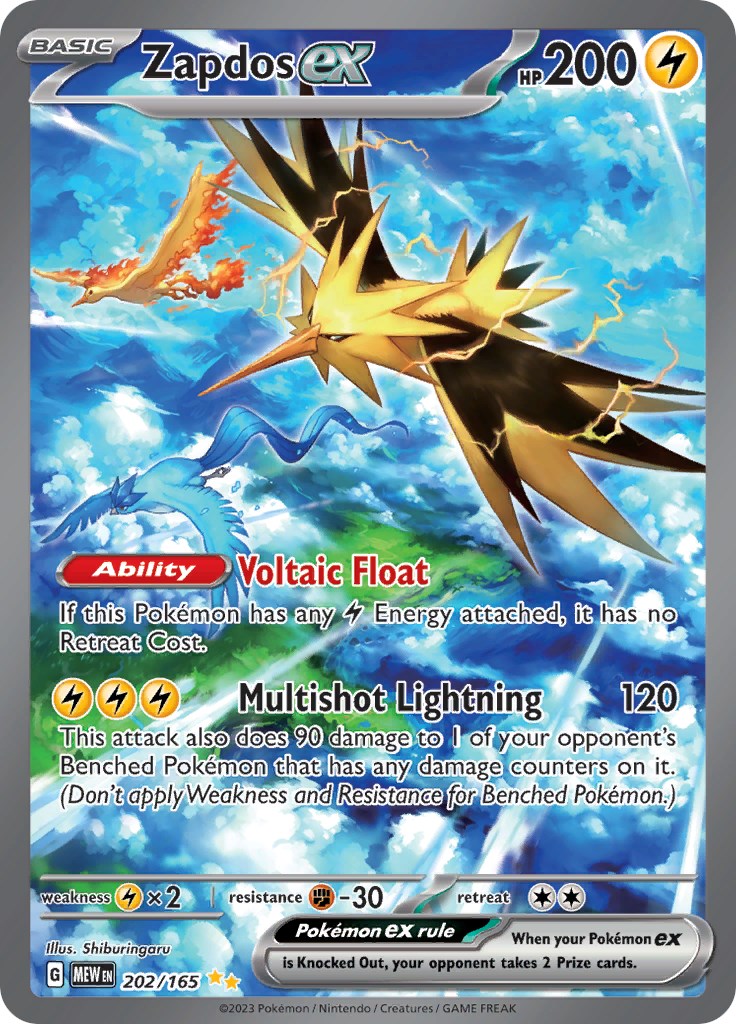 Zapdos ex (202/165) [Scarlet & Violet: 151] | Eastridge Sports Cards & Games