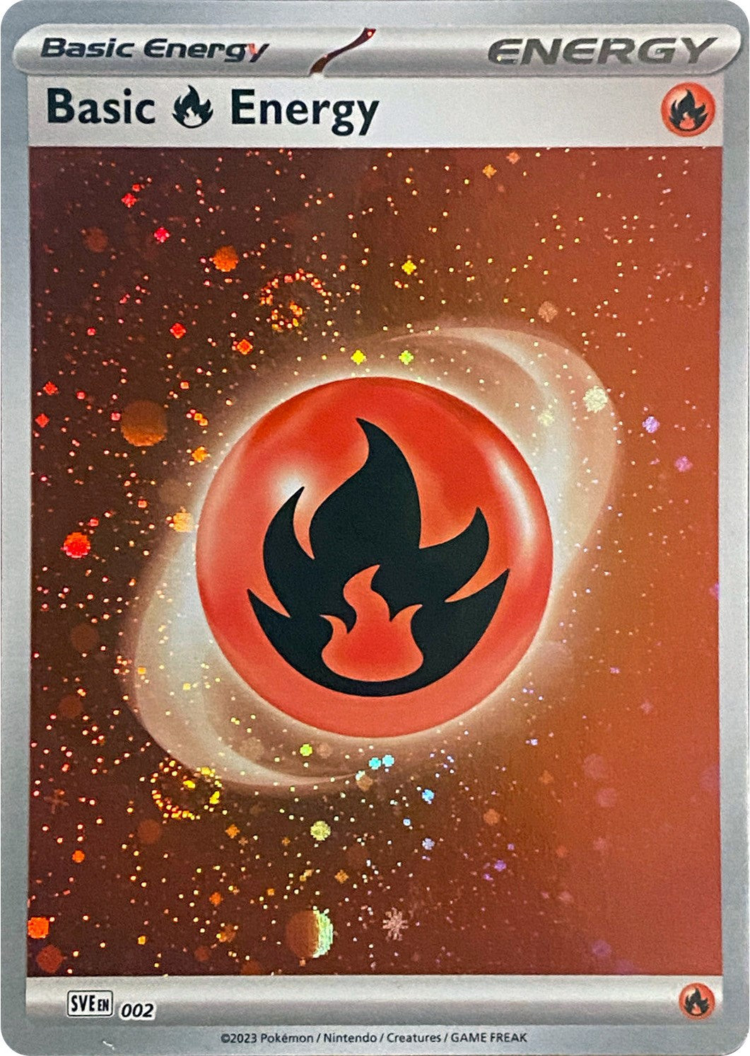 Basic Fire Energy (002) (Cosmos Holo) [Scarlet & Violet: Base Set] | Eastridge Sports Cards & Games