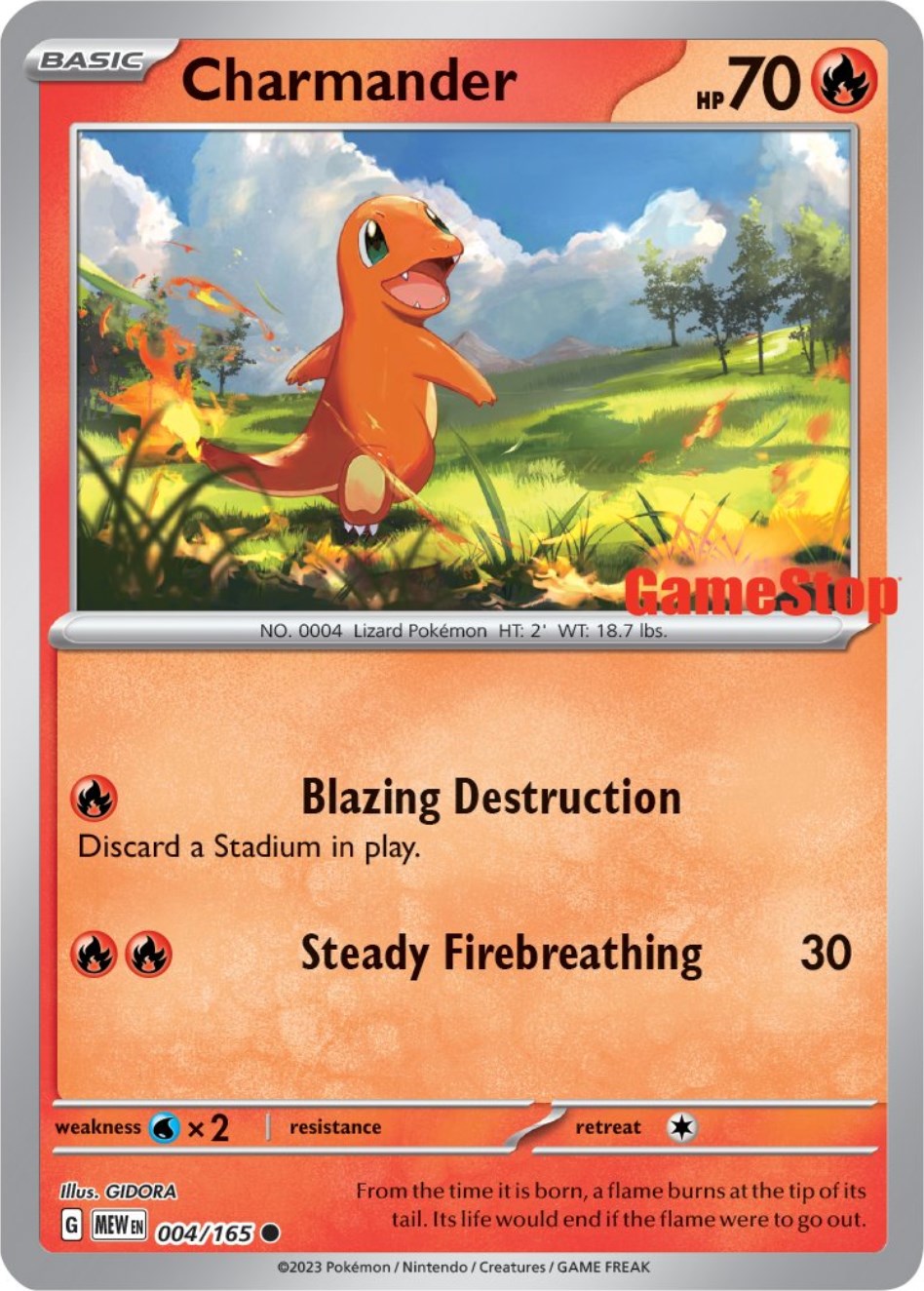 Charmander (004/165) (GameStop Exclusive) [Scarlet & Violet: 151] | Eastridge Sports Cards & Games