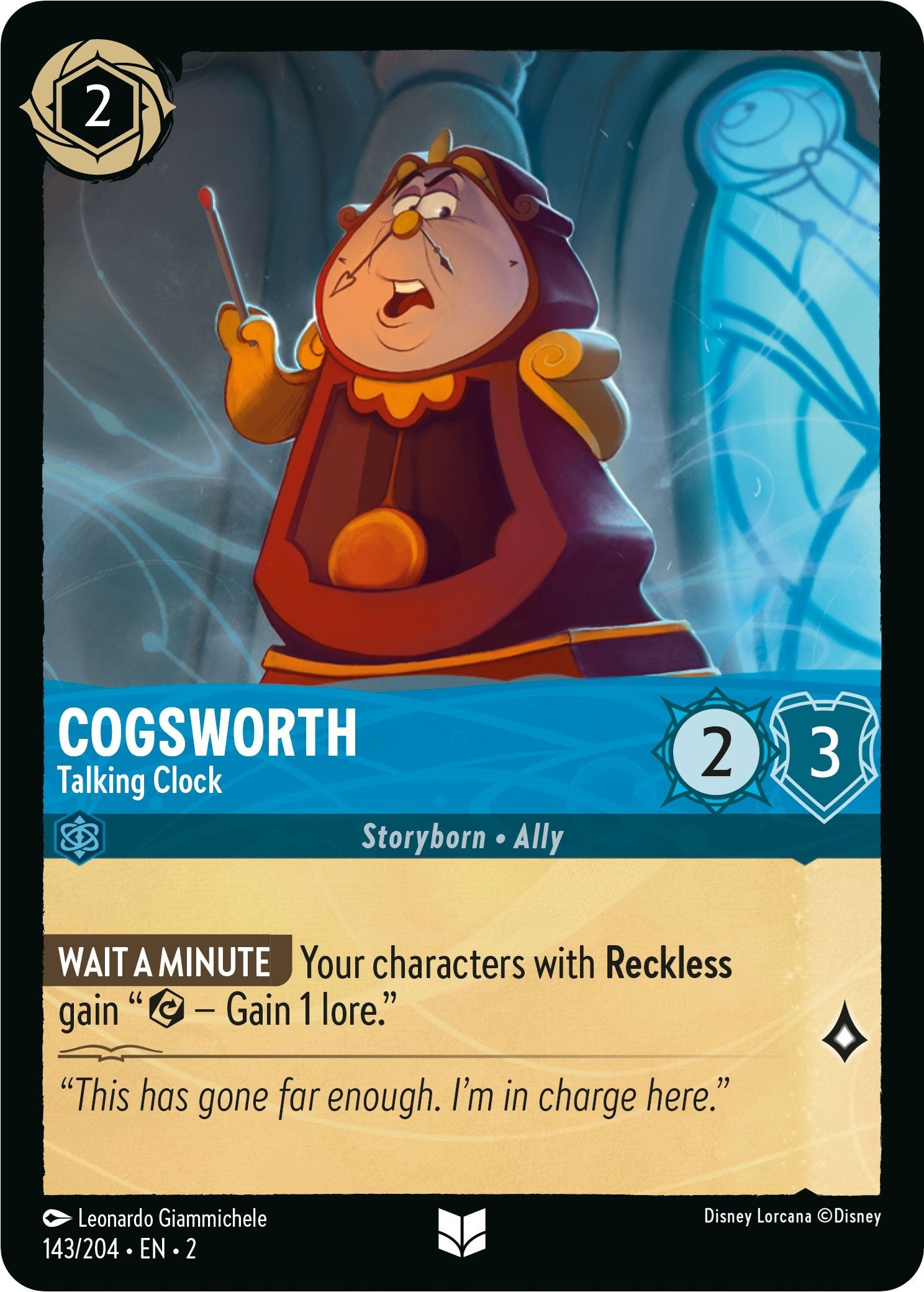 Cogsworth - Talking Clock (143/204) [Rise of the Floodborn] | Eastridge Sports Cards & Games