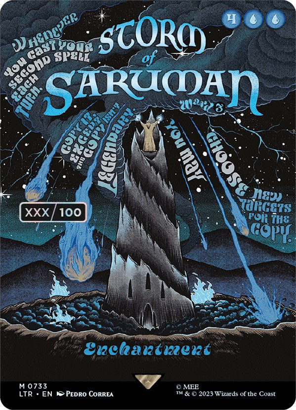 Storm of Saruman (Borderless Poster) (Serialized) [The Lord of the Rings: Tales of Middle-Earth] | Eastridge Sports Cards & Games